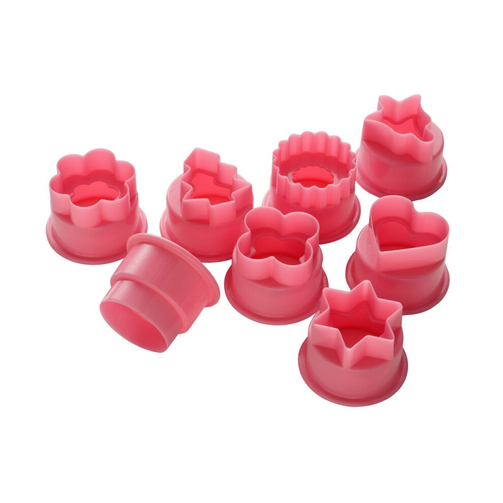 Cutter Set, 8-Pieces - Hot Pink