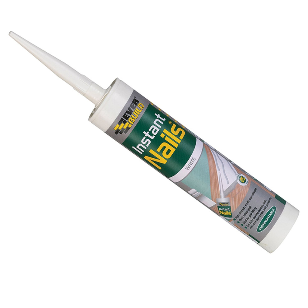 EVERBUILD "INSTANT NAILS" NO NAILS / SAVES NAILS 290ML CARTRIDGE, WHITE