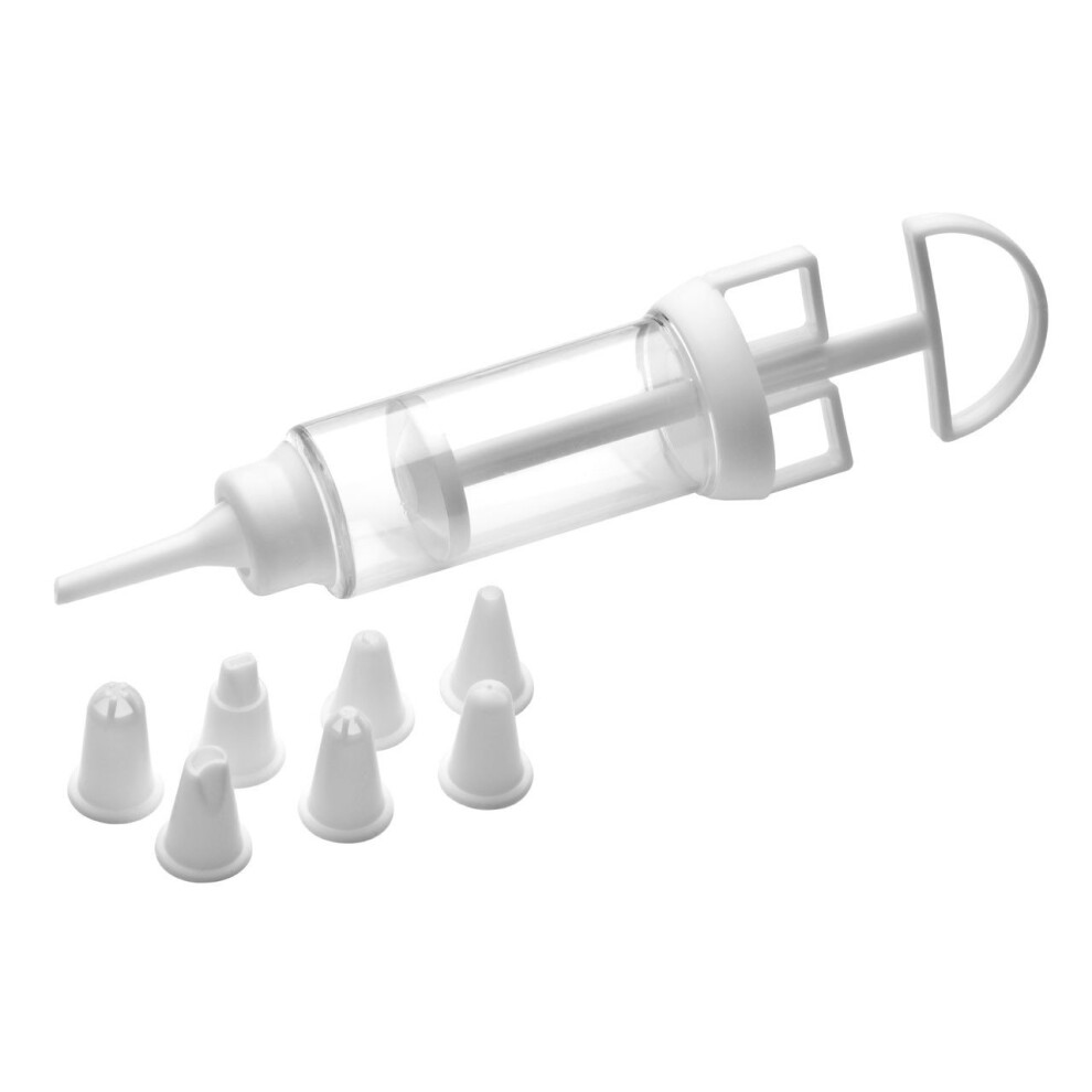 Hallie White And Clear Plastic Cake Decorating Set