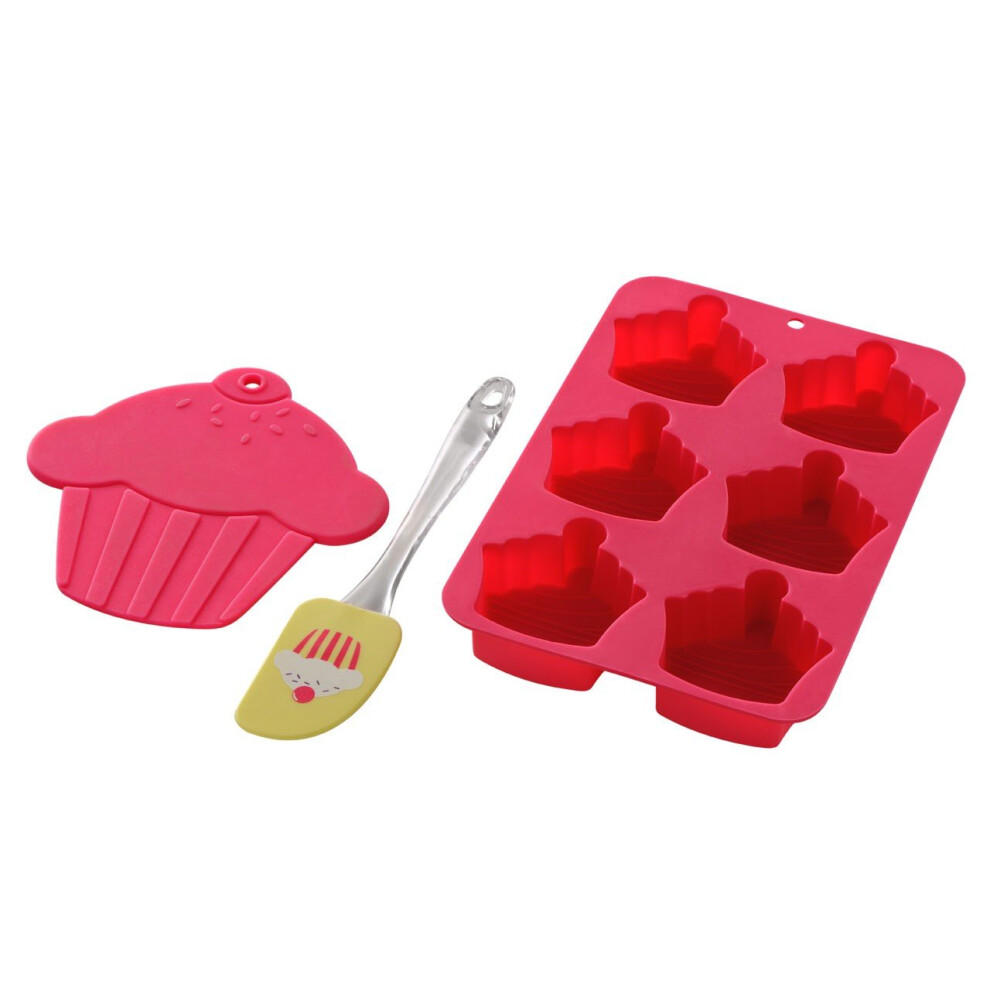 Cupcake Baking Set - Hot Pink