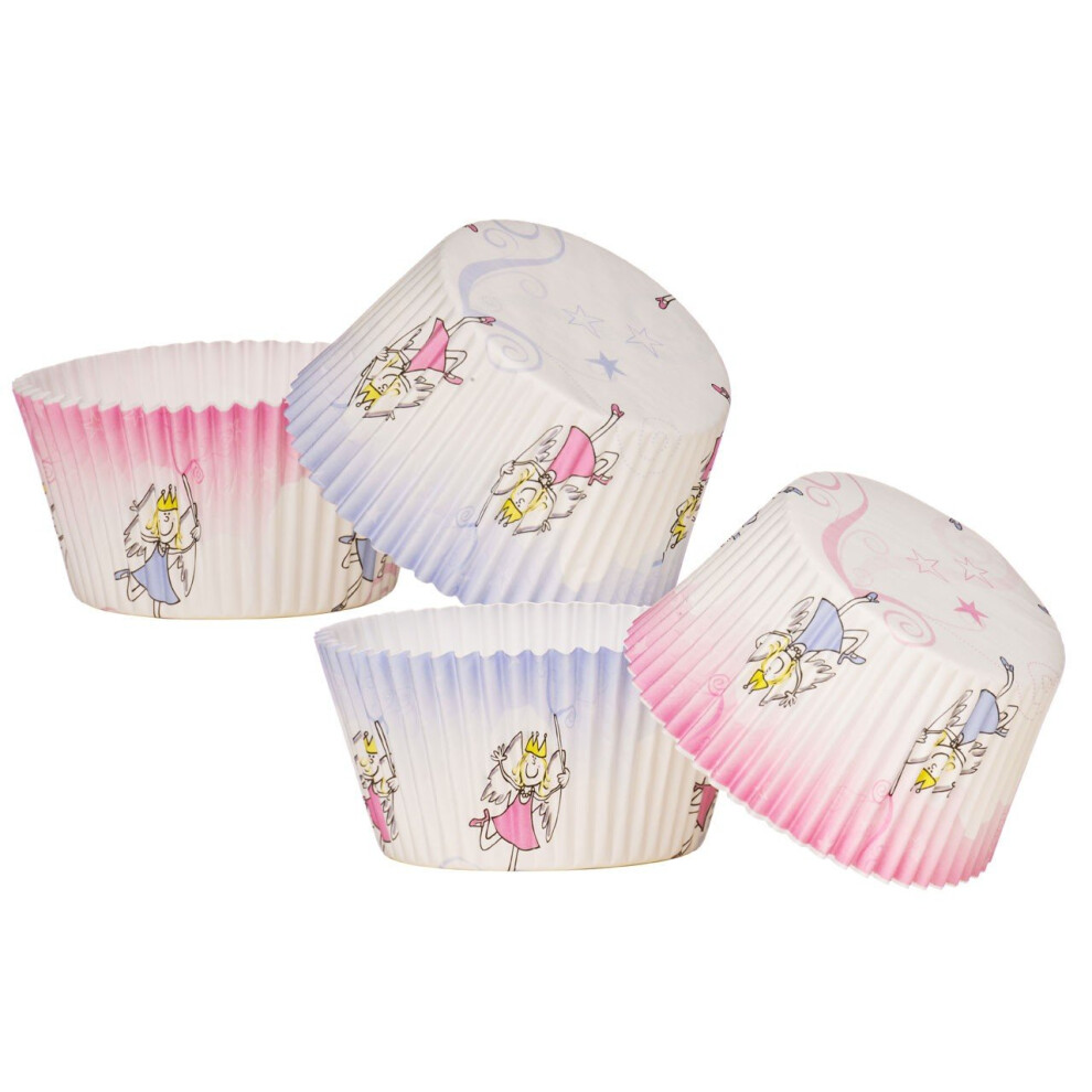 Premier Housewares Fairy Design Large Cupcake Cases, 40 Pieces