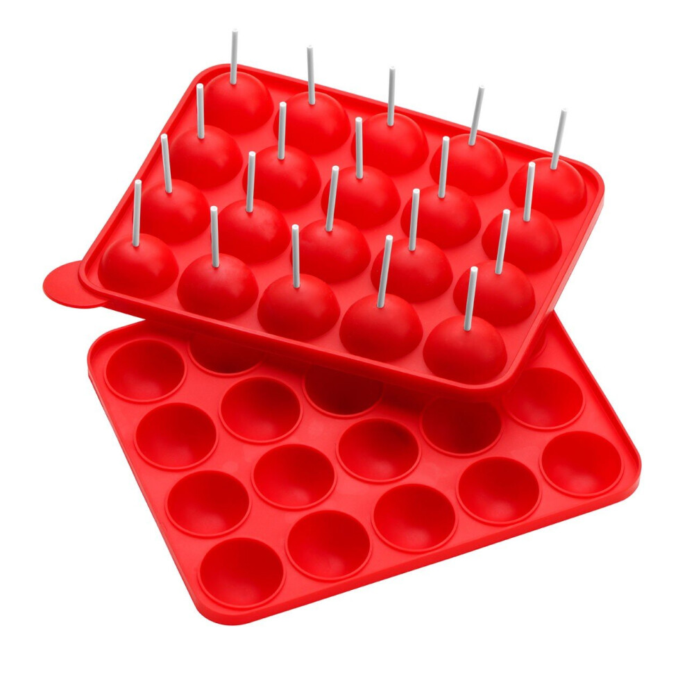 20 Cake Pop Mould - Red