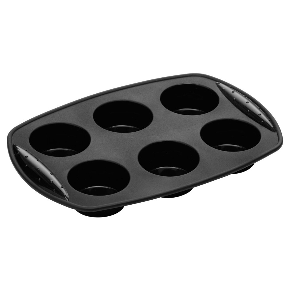 6 Cup Muffin Mould - Black