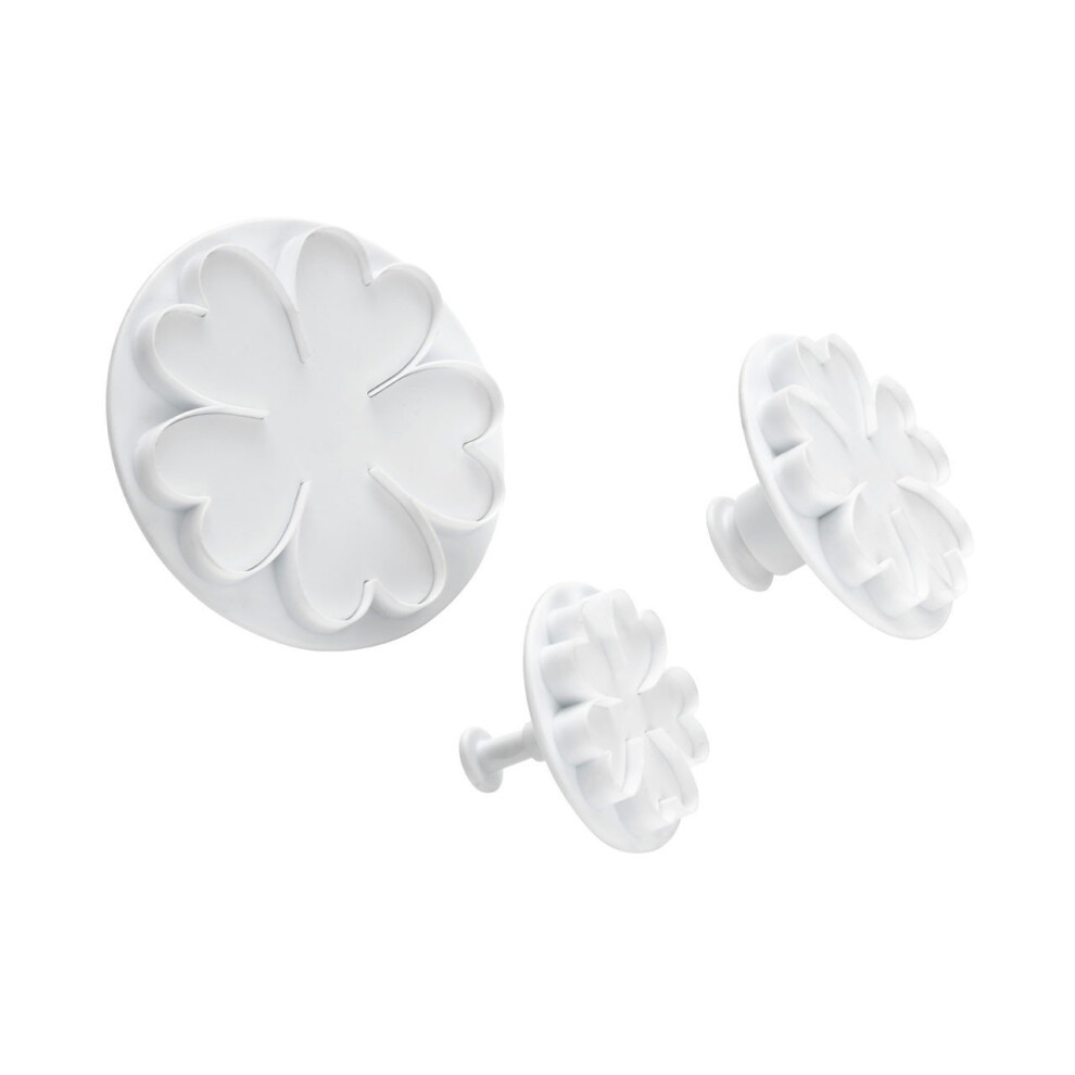 Premier Housewares Flower Cutters -Set Of 3, White