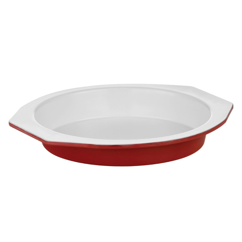 Ecocook Cake Tin, Carbon Steel - Red/White