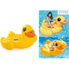 Intex Ride On Yellow Duck Inflatable Pool Float Swimming Pool Lounger Water Beach
