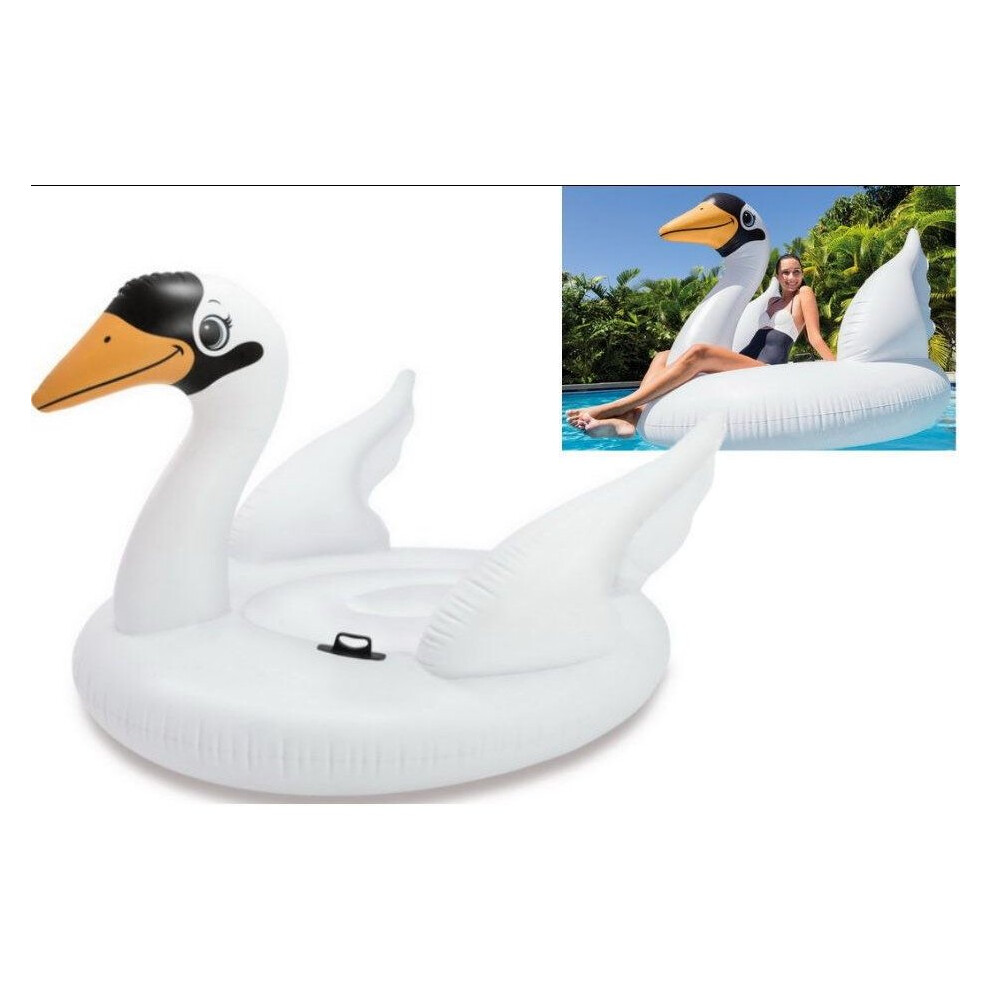 Intex Ride On Swan Inflatable Pool Float Swimming Pool Lounger Water Beach