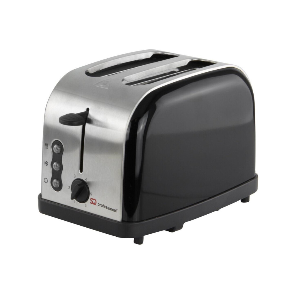 SQ Professional Gems Lecagy 900W Stainless Steel 2-Slice Wide Slot Toaster (Onxy)