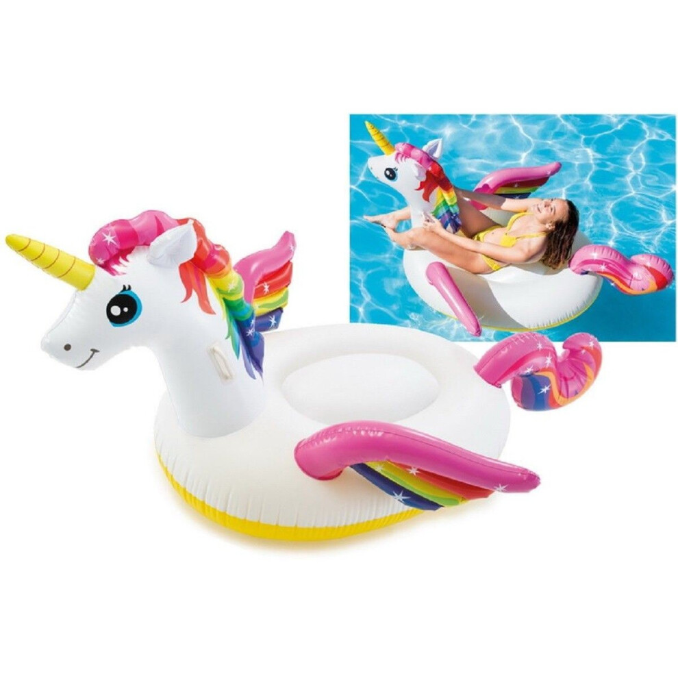 Intex Ride On Unicorn Inflatable Pool Float Swimming Pool Lounger Water Beach