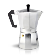 Café Ole 12-Cup Italian Style Aluminium Espresso Coffee Maker, Silver, 480 ml