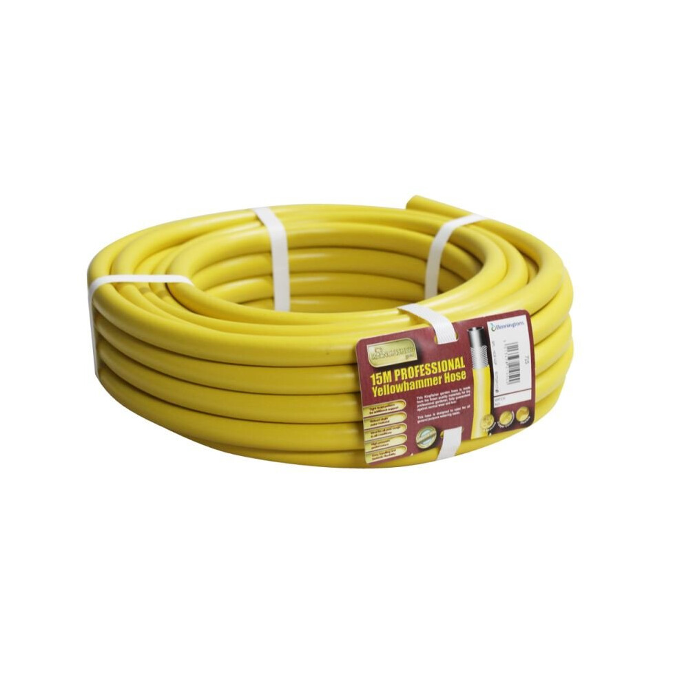 Kingfisher 15m Pro Gold Yellow Hammer Professional Garden Hose Pipe