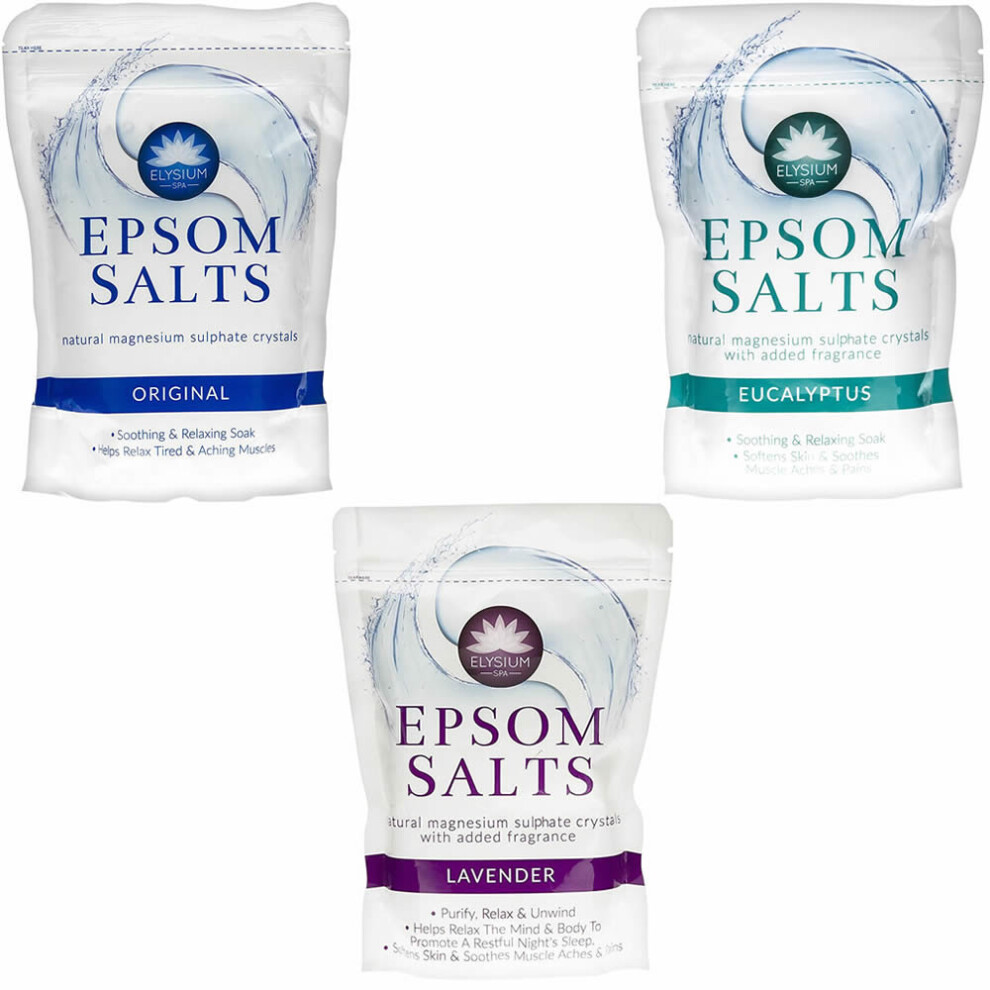 (Eucalyptus ) 450g Epsom Bath Salts Spa Soak Natural Magnesium Sulphate Muscle Aches Pains