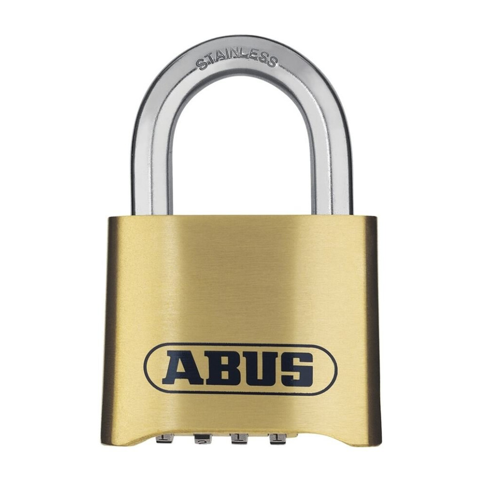 Waterproof Combination Padlock - Brass - 4 Wheel - 50mm