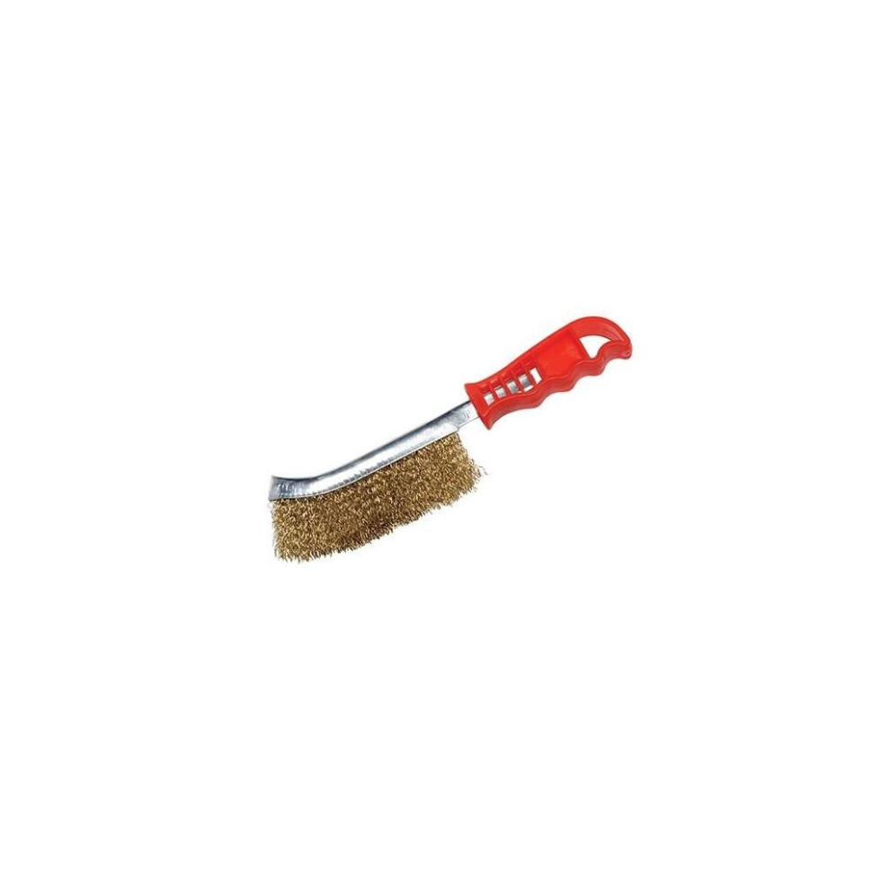 Silverline 240mm Plastic Handle Brass Wire Brush