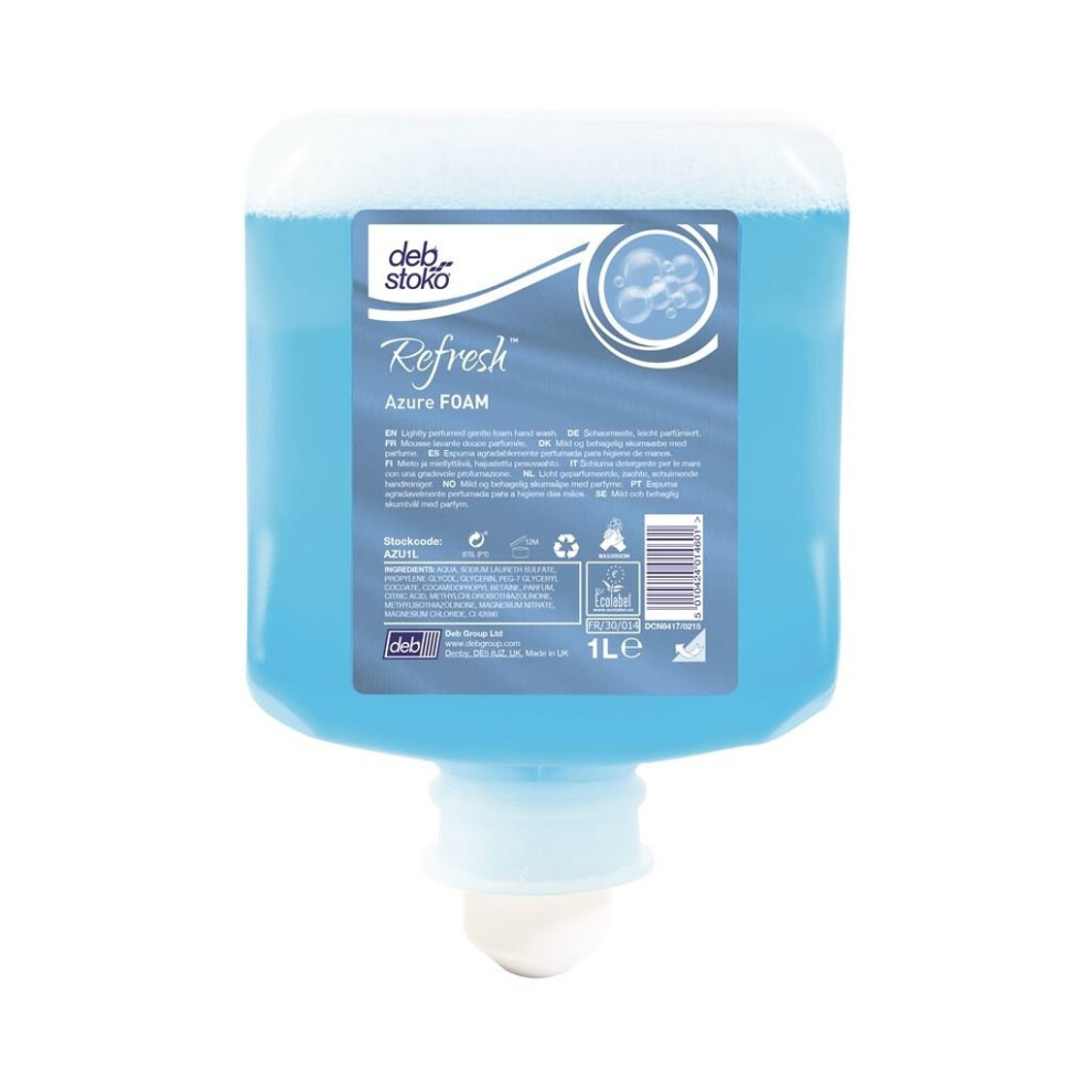Deb Azure Foam Hand Wash - 1 Litre Cartridge