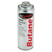 2289B 277g Butane Gas Cartridges - Pack of 12, EN417, Non-Refillable, Self-Sealing Threaded Valve, Effective to -3C