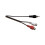 Standard Phono Plug to 2x Phono Socket Screened Lead - Length (m) 0.23 1