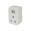 Plug through UK Mains Adaptor with Dual USB Ports 2