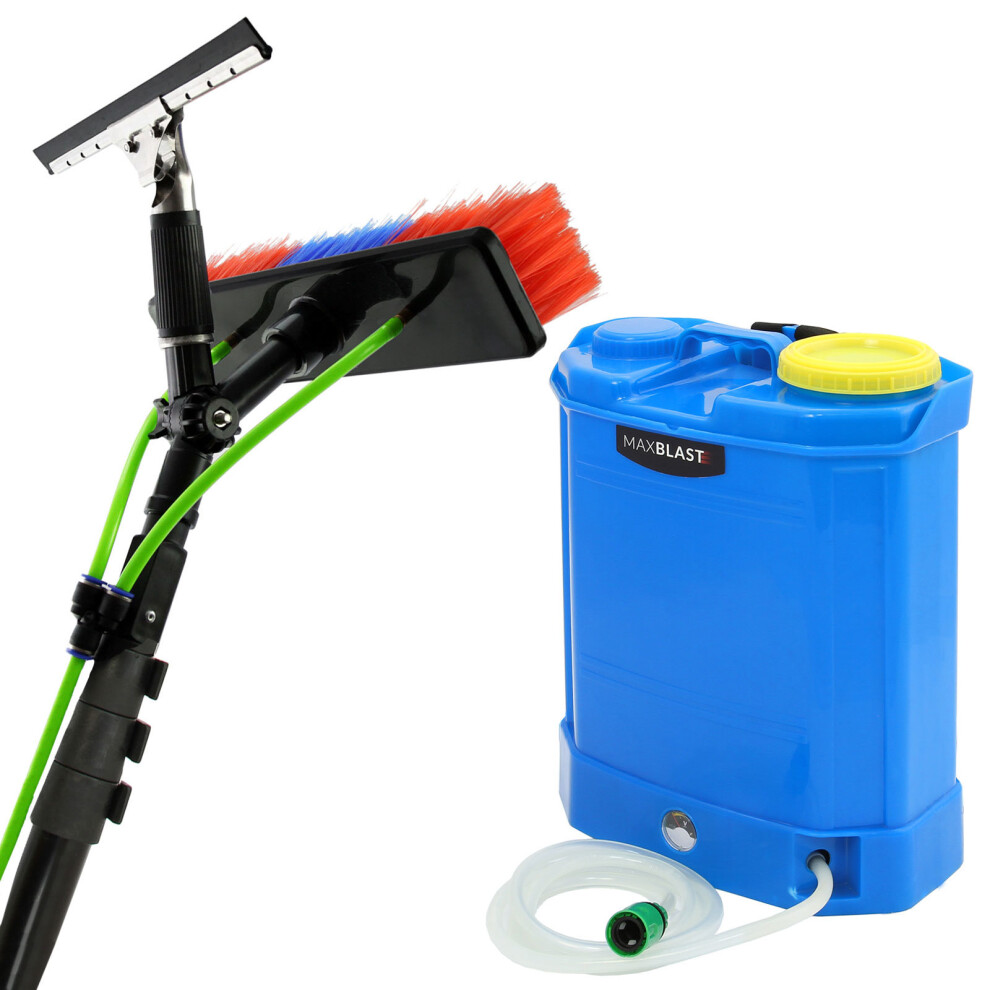 (30ft) Water Fed Backpack & Window Cleaning Pole/Water Fed Telescopic Brush/Extendable Cleaner