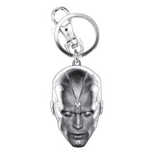 Marvel Avengers 2 Vision Head Pewter Key Ring Action Figure