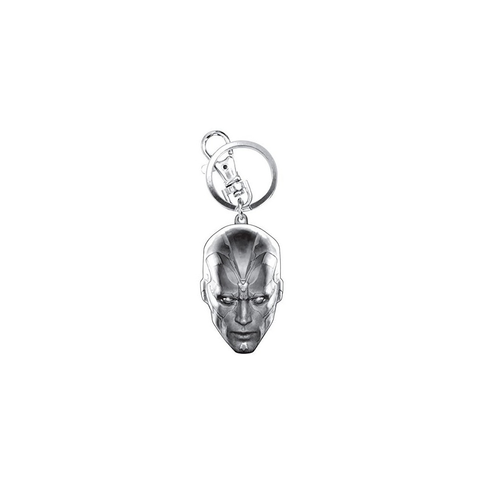 Marvel Avengers 2 Vision Head Pewter Key Ring Action Figure