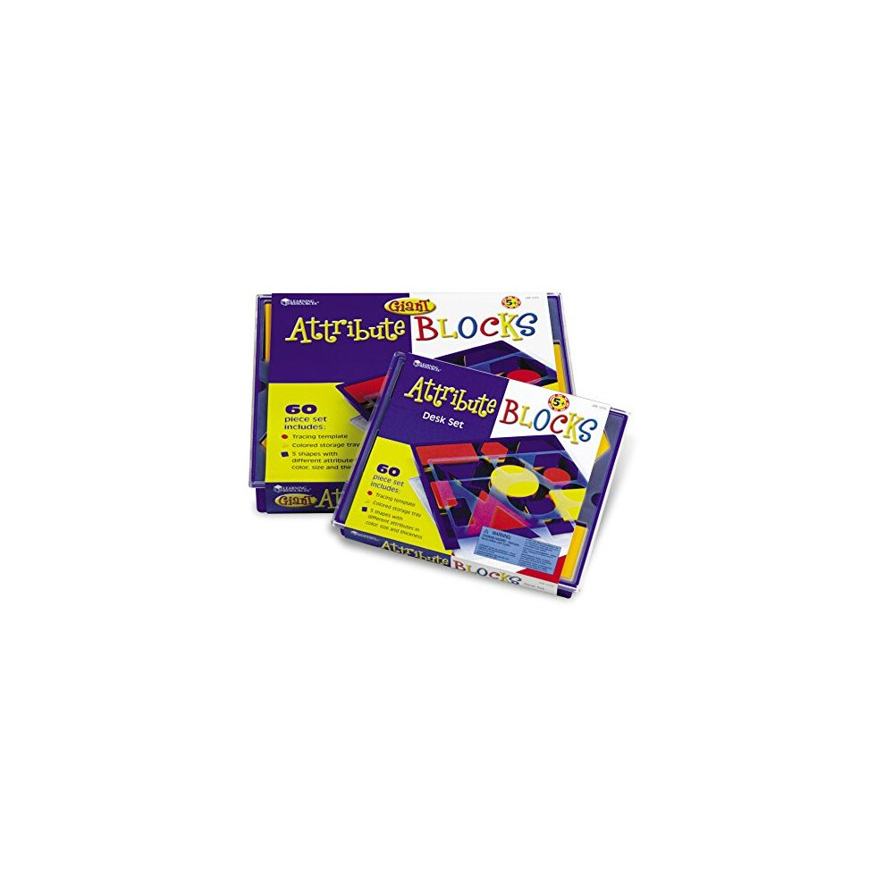 Learning Resources Attribute Blocks Desk Set In Tray