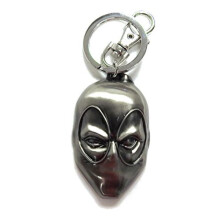 Marvel Deadpool Head Pewter Key Ring Action Figure - Plush Soft Toy