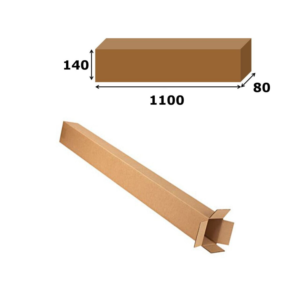 20x Postal Cardboard Box Long Mailing Shipping Carton 1100x140x80mm Brown