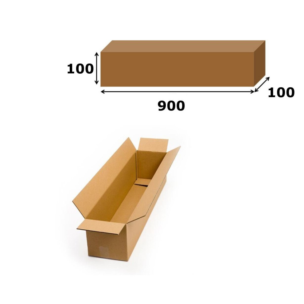 20x Postal Cardboard Box Long Mailing Shipping Carton 900x100x100mm Brown