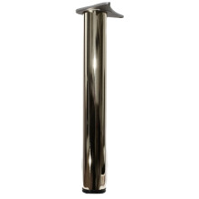 1 x 820mm Adjustable Chrome Breakfast Bar Worktop Support Table Leg 60mm Diameter