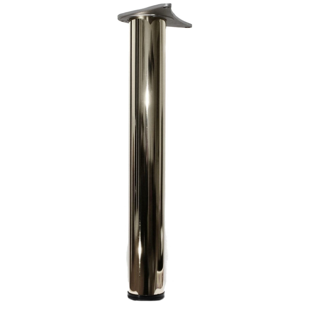 1 x 820mm Adjustable Chrome Breakfast Bar Worktop Support Table Leg 60mm Diameter