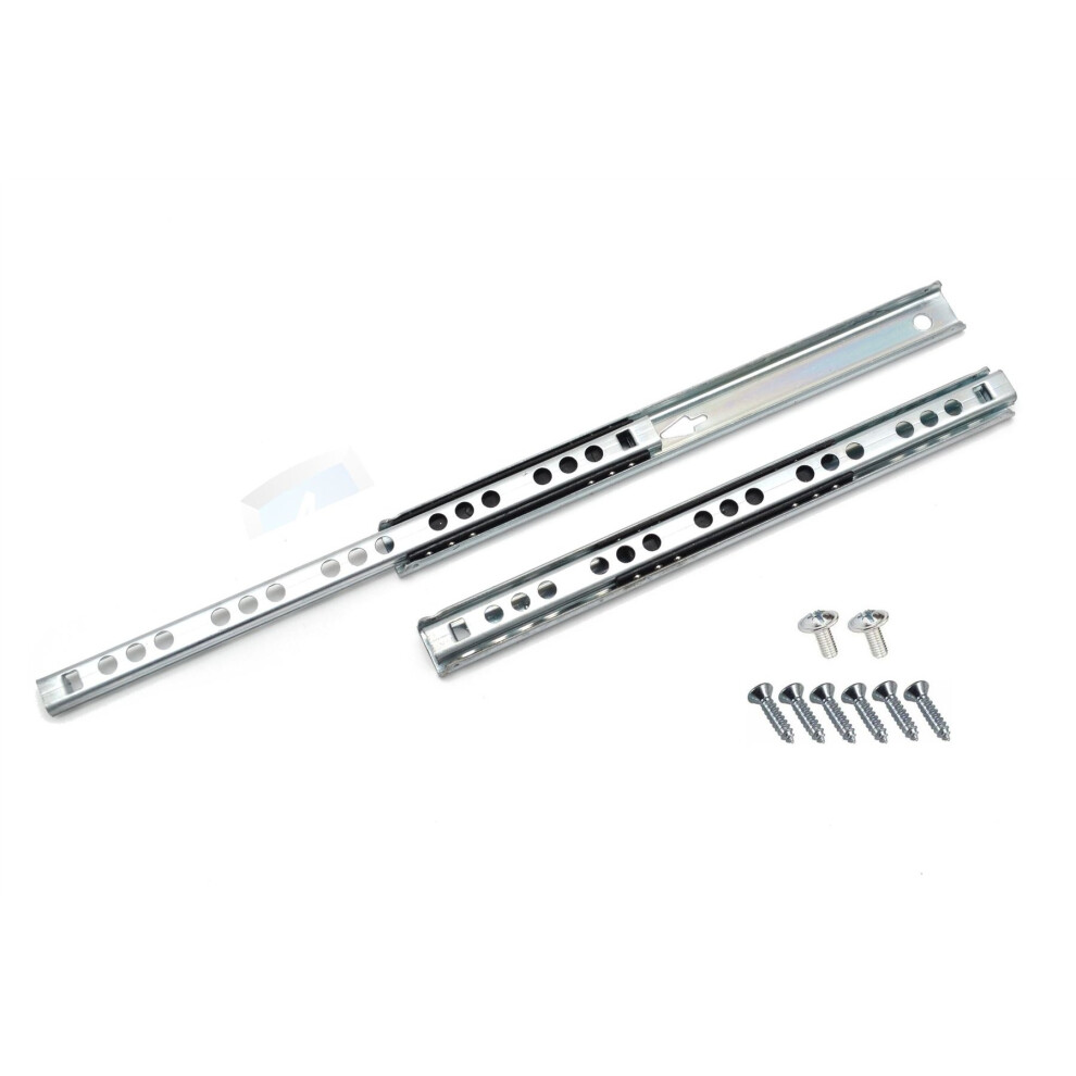 Ball bearing drawer runners groove slides, H-17mm L-310mm (5 Pairs)