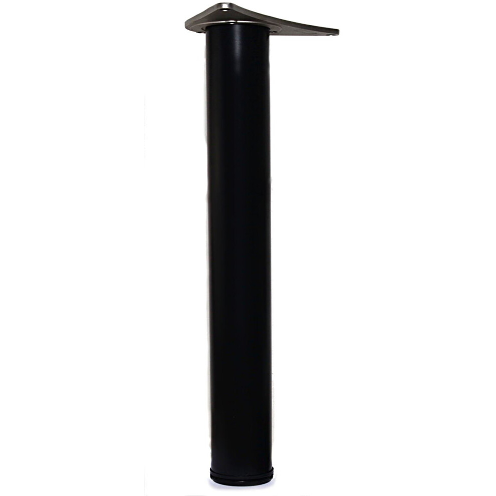 1 x 710mm Adjustable Black Breakfast Bar Worktop Support Table Leg 60mm Diameter