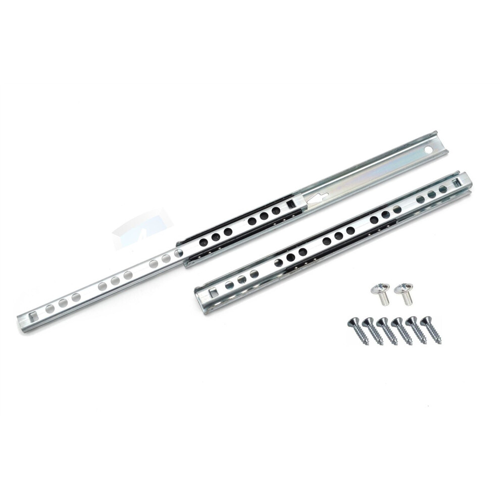 Ball bearing drawer runners groove slides, H-17mm L-310mm (4 Pairs)