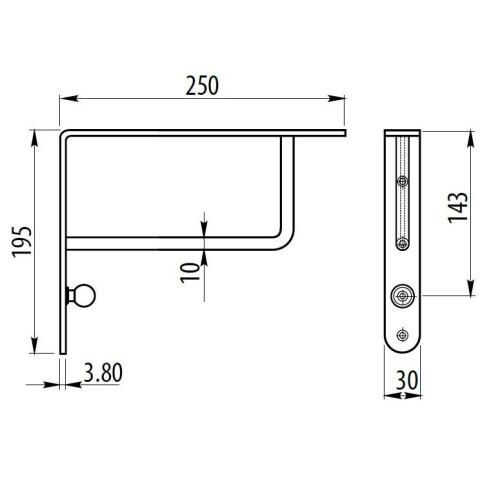 GTV Pair High Quality Brushed Chrome Fixed Shelf Brackets Supports With Fixings 026 1