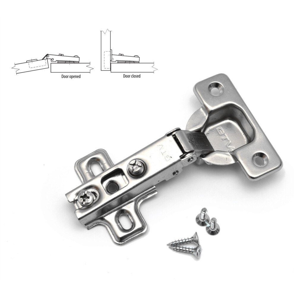 10 x STANDARD KITCHEN CABINET DOOR HINGE 35 mm   + screws