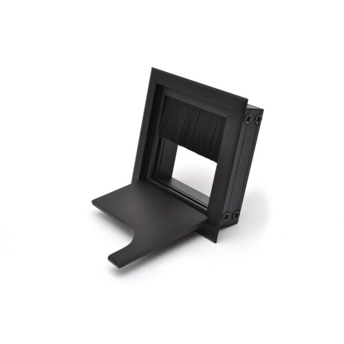 GTV 80 x 80 Black Desk Cable Tidy Outlet Metal SQUARE CUBE GROMMET INSERT 2