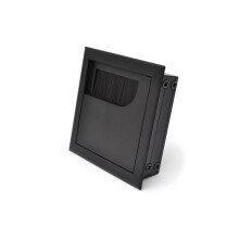 80 x 80 Black Desk Cable Tidy Outlet Metal SQUARE CUBE GROMMET INSERT