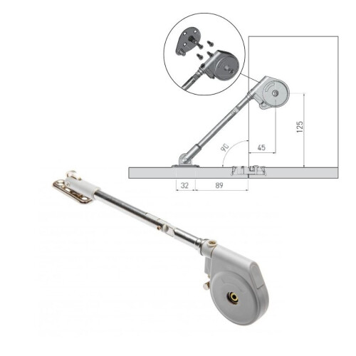 GTV Drop Down Hinges Fixings Brackets Cupboard Caravan Cabinet Door - long 1