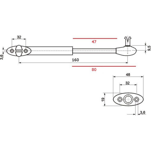 Cabinet door gas strut stay 60n 160mm soft close hinge gtv on onbuy