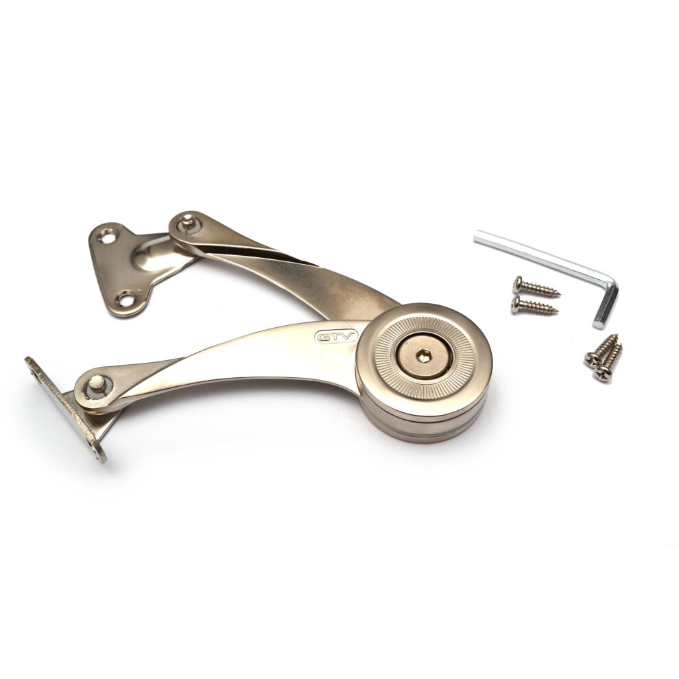 Cabinet Mechanical Adjustable Lift Door Hinge Soft Stay Toy Box - Satin