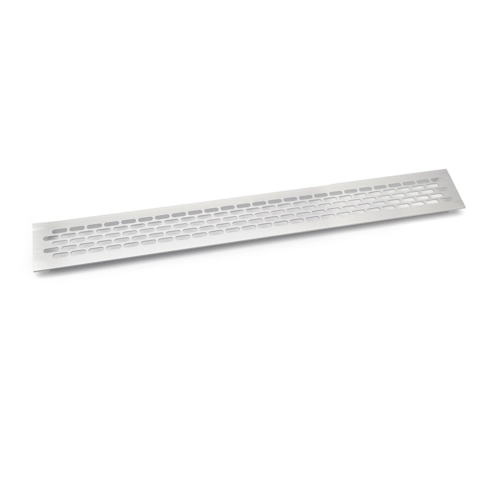Aluminium Vent Grill for Kitchen Plinth/Worktop - 480 x 60 mm, Cut-to-Length, 94 cm² Air Throughput