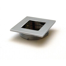Recessed Flush Sliding Door Handle Pull Square 40 x 35 x 10mm Chrome