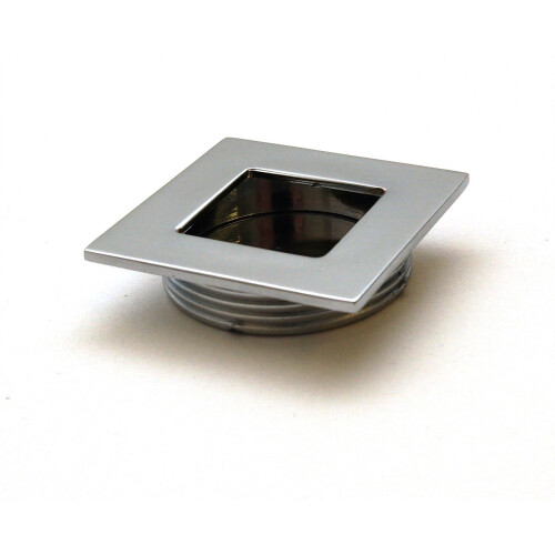 GTV Recessed Flush Sliding Door Handle Pull  Square 40 x 35 x 10mm Chrome