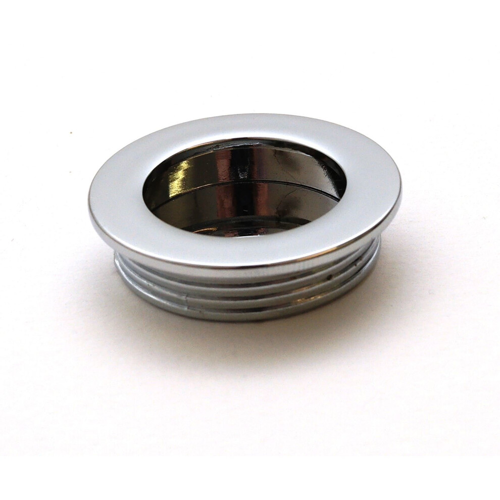 Recessed Flush Sliding Door Handle Pull  Circle 40 x 35 x 10mm Chrome