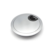 80mm  Computer Metal Grommet Desk Table Cable Tidy Wire Cover aluminium