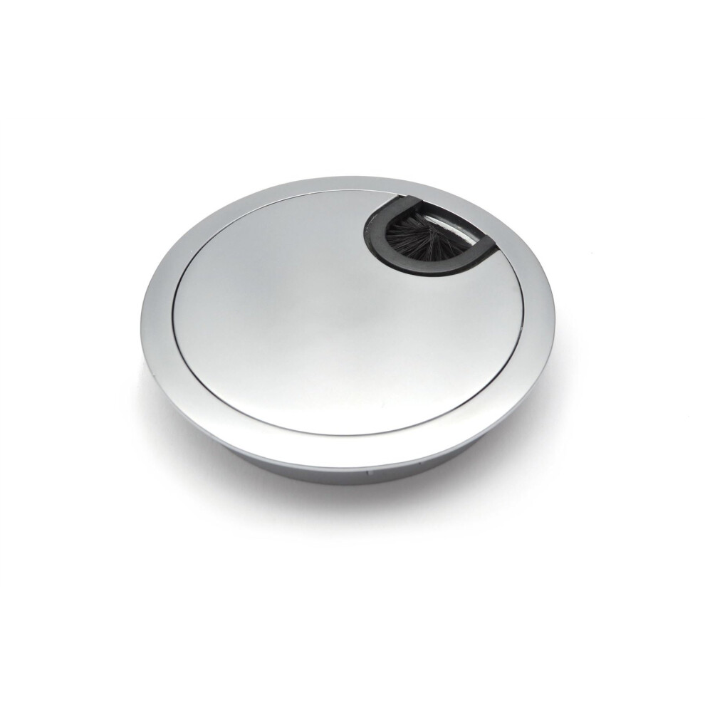 80mm  Computer Metal Grommet Desk Table Cable Tidy Wire Cover aluminium
