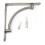 GTV One High Quality Brushed Chrome Fixed Shelf Bracket Supports With Fixings 025 3