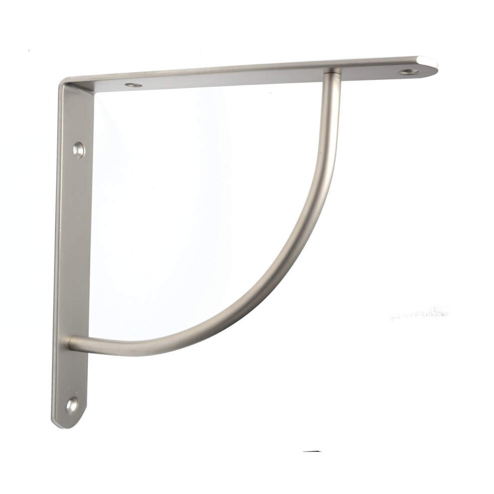 Pair High Quality Satin Fixed Shelf Brackets Supports With Fixings