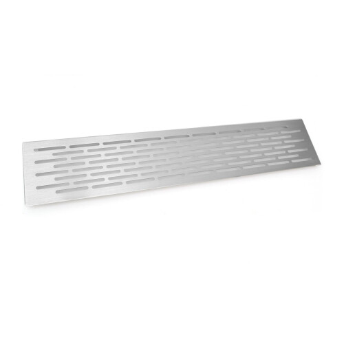 GTV Brushed Chrome Vent Grill Kitchen Plinth / Worktop Heat  500 x 100 mm